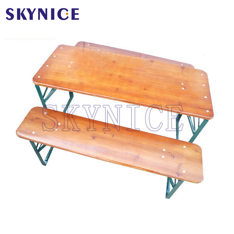 الخشب في الهواء الطلق الأثاث الطعام المحمولة قابلة للطي الجدول والكراسي